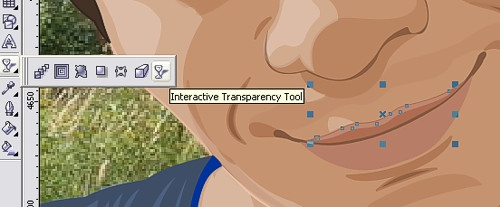 рис. 10.4 Инструмент Interactive Transparency Tool
