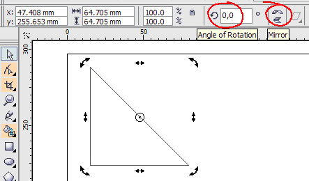 рис. 1.2 Инструменты Angle of Rotation и Mirror