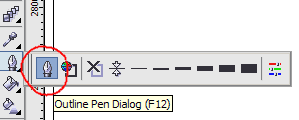 рис. 1.1 Инструмент Outline Pen Dialog